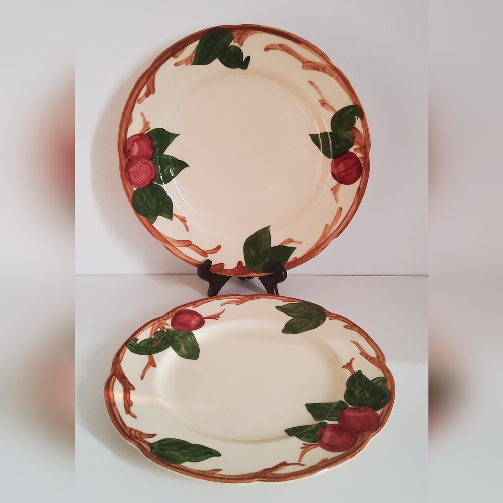 Vintage Franciscan Ware Apple Pattern Round Chop Plate and Dinner Plate